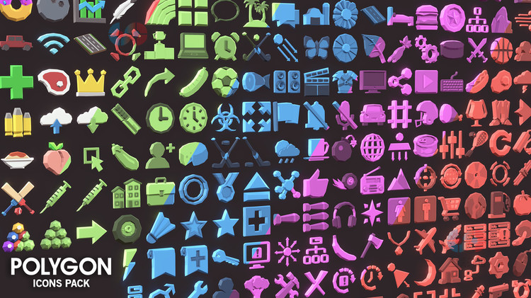 unity3D模型图标资产食物字母运动装备网络表情符号医疗用品模型素材C4753