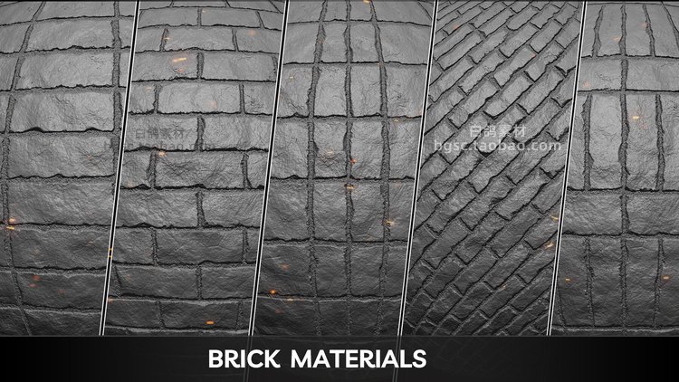 sp可平铺瓷砖砖墙C4D地砖sd阿尔法zbrush纹理alpha贴图maya素材B370