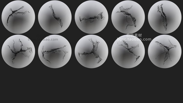 C4D风化破坏sd地板sp墙壁水泥剥落3D裂缝blender高度4K纹理贴图B386
