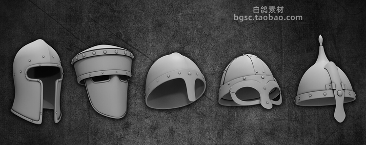 zbrush头盔基础网格obj模型blender白膜3dsmax建模modo素材B418