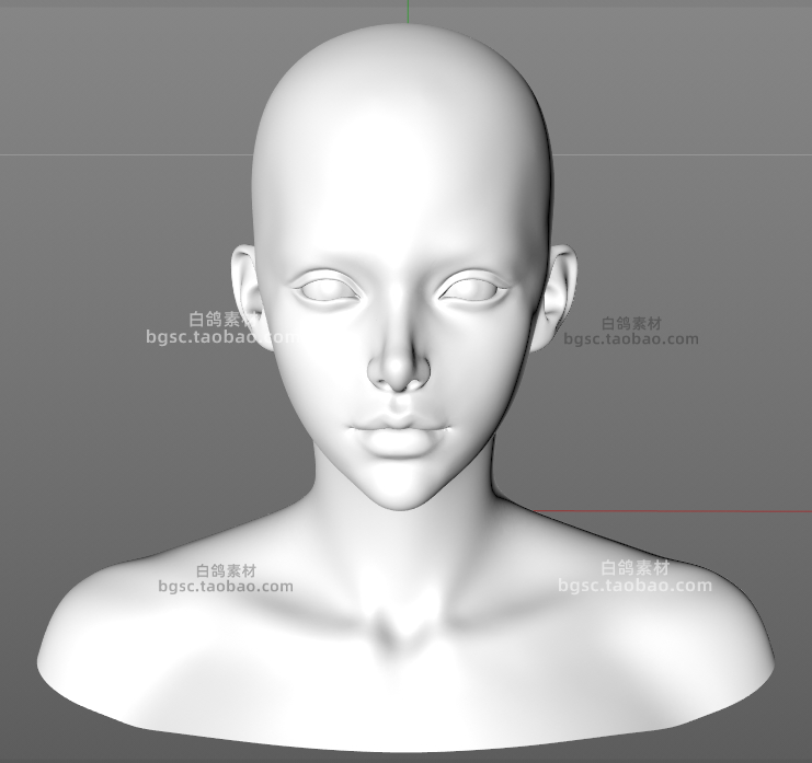 zbrush卡通lowpoly女生头发辫子发型马尾blender模型obj建模fbx素材B468
