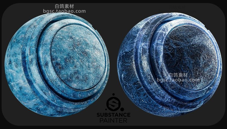 sp高细节高清冰智能材料冰山冰块冰层纹理贴图sp材质设计3D素材B477