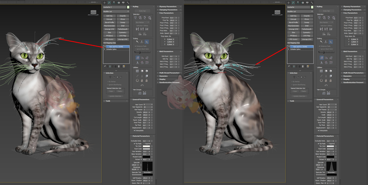 C4D写实逼真低模lowpoly猫咪小猫max模型obj建模宠物maya设计素材C4988