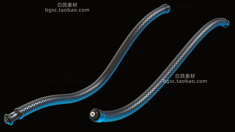 白膜zbrush科幻转接线连接线电线C4D电缆3D模型obj建模fbx设计素材B509
