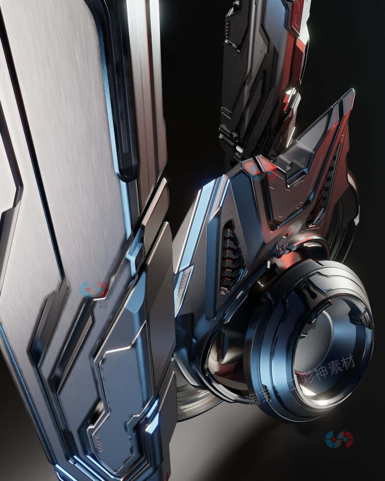 C4D科幻未来套件发射塔发射台3D传送门obj模型fbx建模blender素材C5002