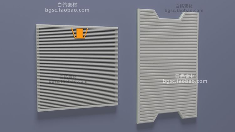 zbrush白膜c4d通风口风扇冷却器排风口格栅obj模型max设计fbx素材B515