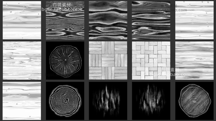 ZBrush木头木纹Alpha笔刷zb木板4K表面细纹雕刻blender纹理maya贴图B517