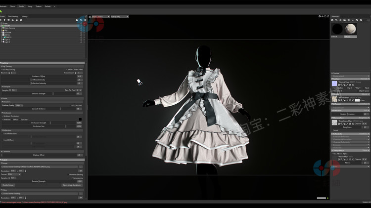 Marvelous Designer洛丽塔女仆装服装模型ZPRJ模型MD衣服服饰女装C5039