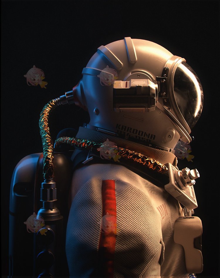 C4D宇航员太空服人物服饰衣服fbx模型blend格式3dmax设计maya素材C5044
