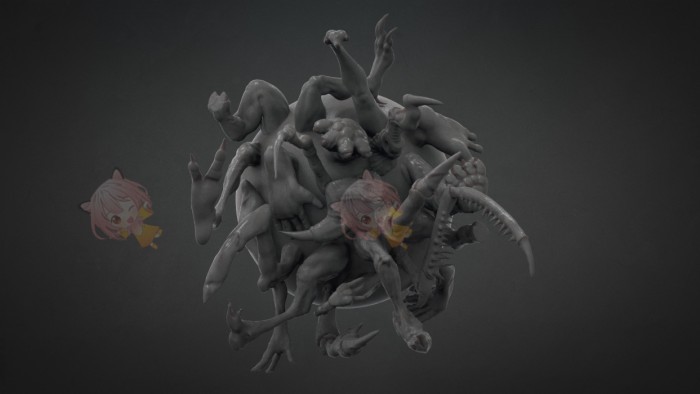 ZBrush生物怪物腿脚爪子蹄子zb画笔建模素材塑形纹理笔刷模型素材C5055