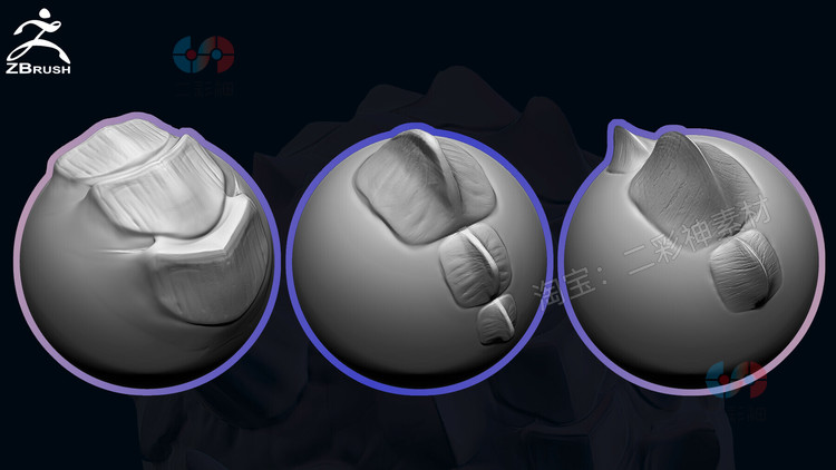 zbrush龙蜥蜴大象鳄鱼爬行动物皮肤撞角尖角鳞片VDM笔刷设计素材C5091