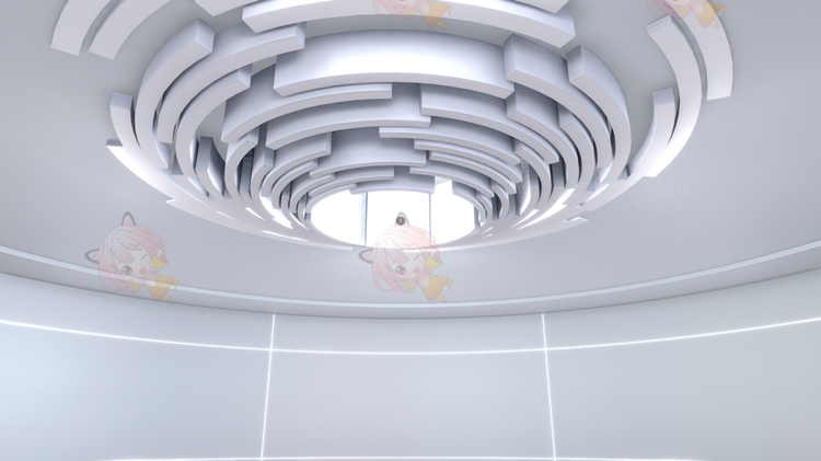 C4D产品展台科幻门户画廊推介会blender极简3D场景obj三维fbx模型C5153