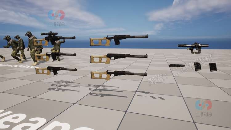UE4虚幻引擎电影游戏资源模块化俄罗斯士兵人物角色武器设计素材C5157