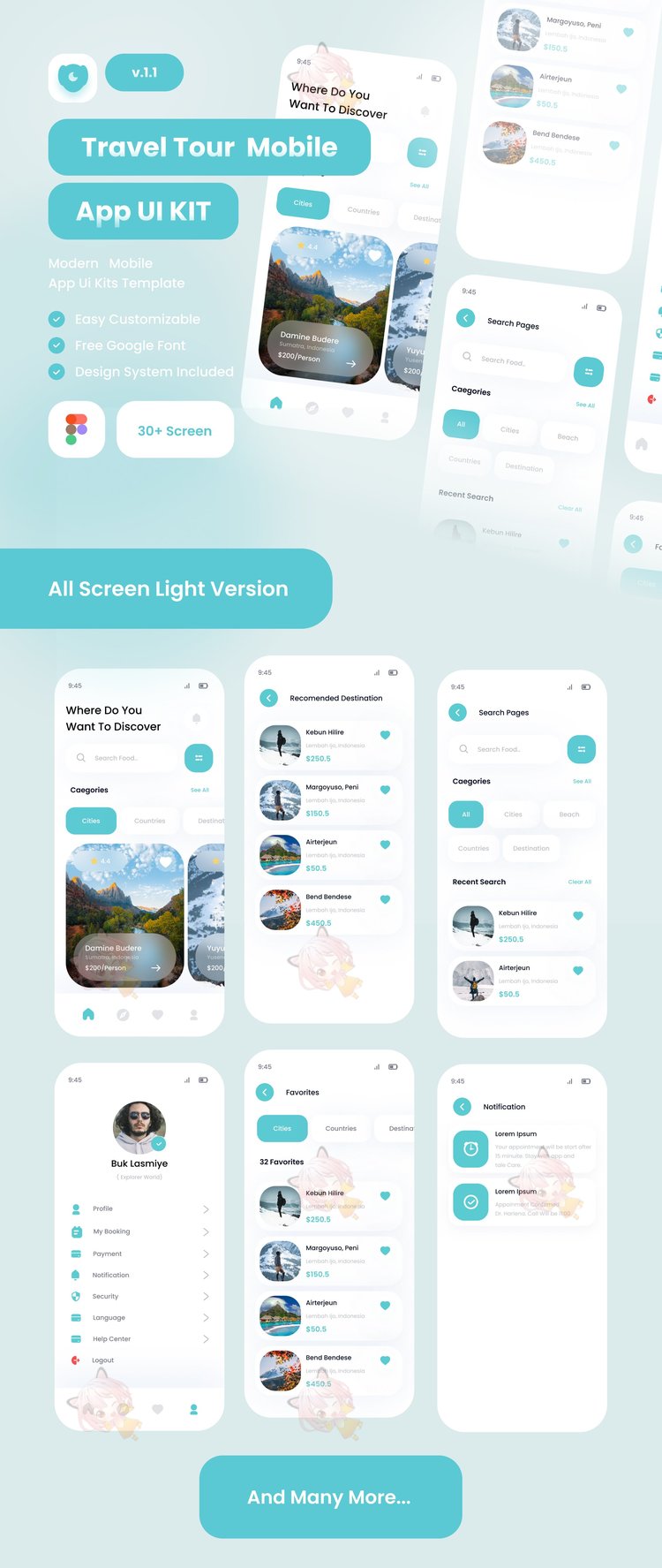 Arjuno Travel旅游应用程序UI工具jpg软件简单现代设计fig轻松