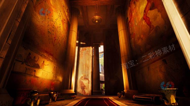 UE4虚幻5众神上帝之城模块化建筑房屋家具植被岩石模型资产UE素材C5206