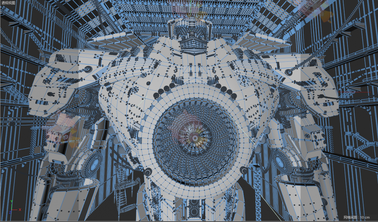 白膜C4D危险流浪者机甲机器人装甲次时代3D半身像obj模型fbx建模C5261
