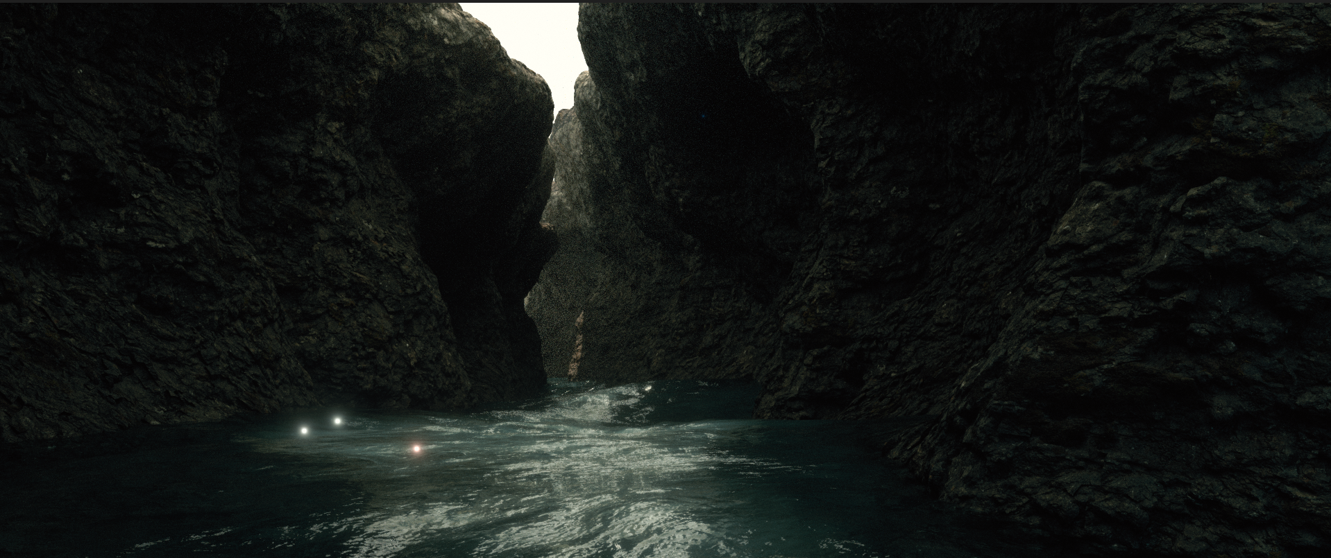 C4D湍急河流急流河水流峡谷场景OC渲染器建模设计素材模型源文件C5272