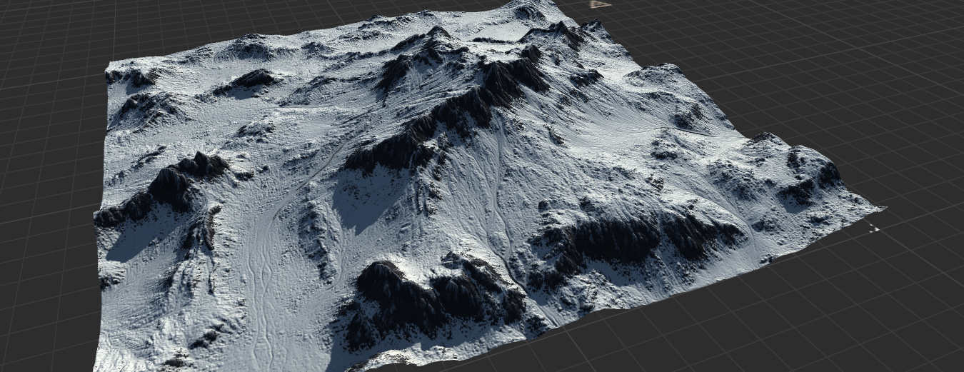 C4D雪山模型纹理贴图Gaea地形文件zbrush建模山脉雕刻3D设计素材C5323
