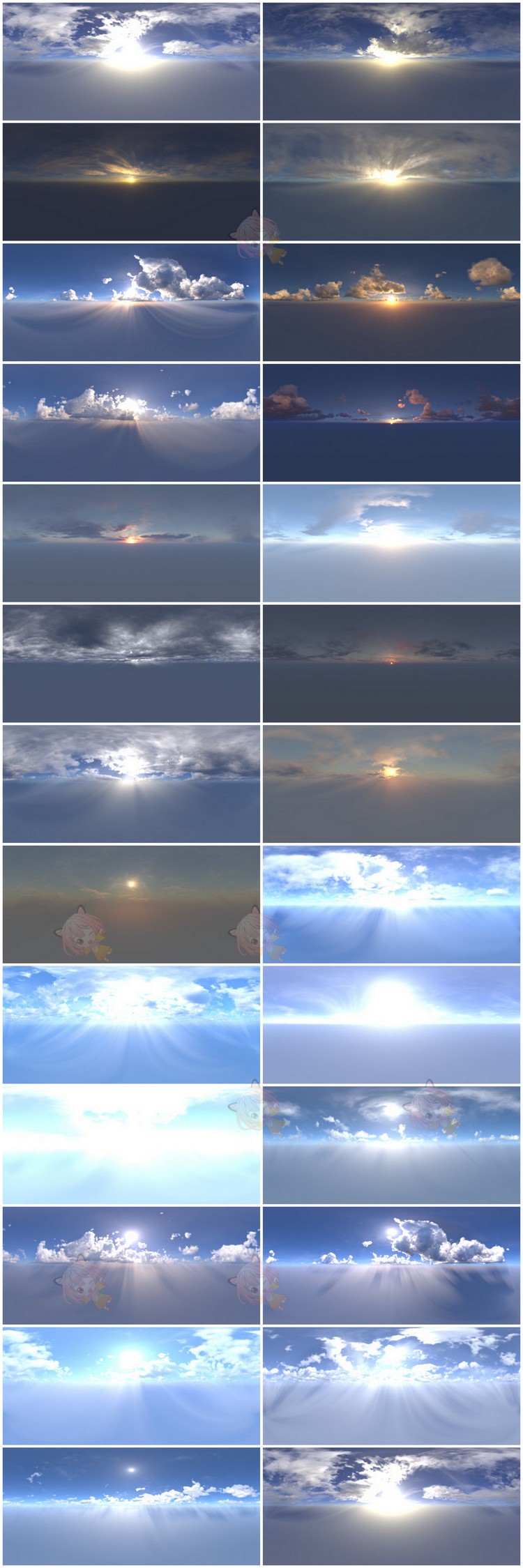 4K高清室外白云maya天空环境HDR贴图C4D渲染EXR格式blender素材C5366