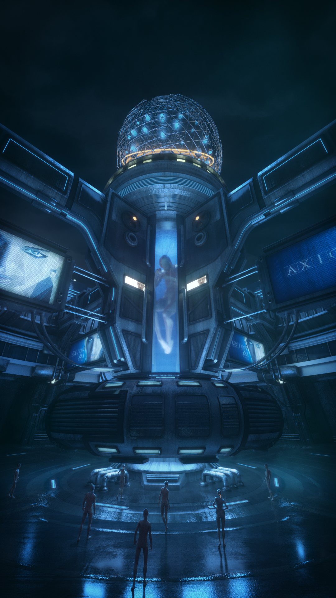 C4D科幻未来改造人机械克隆培养仓OC渲染器建模素材模型工程文件C5426