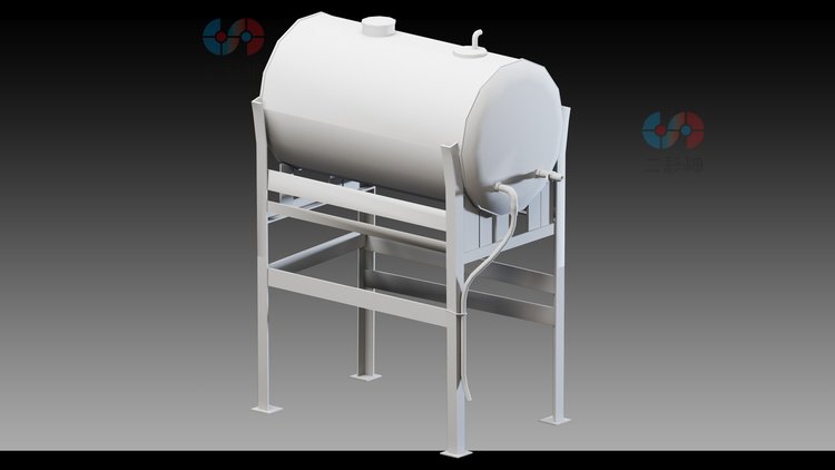 C4D白膜容器集装箱盒子简易房屋罐子obj建模fbx模型max设计素材C5441