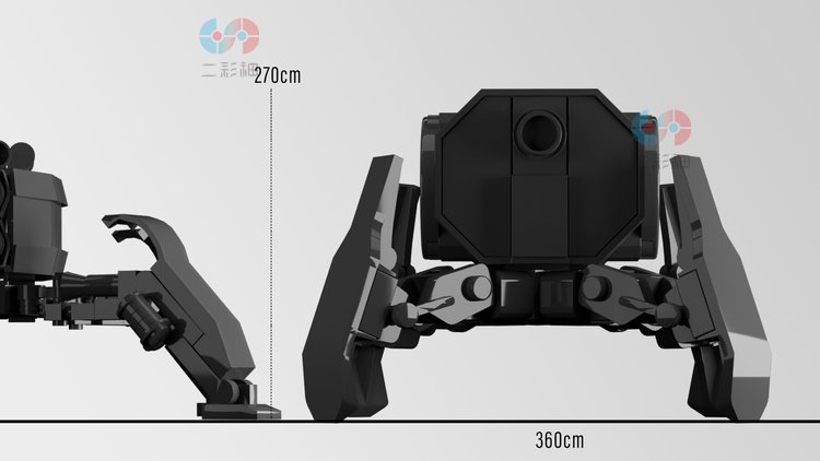 白膜C4D科幻机器人机甲blender游戏资产obj模型fbx建模3Dmax素材C5457