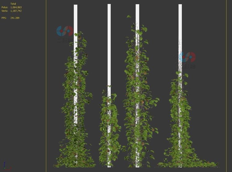 C4D写实藤蔓植物3D模型fbx建模max立体渲染设计maya素材UE5源文件