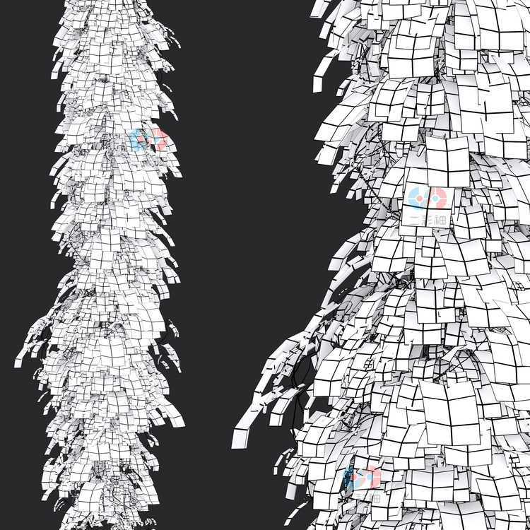 C4D攀爬藤蔓植物obj模型3dmax建模maya设计zbrush素材植被sp绿植C5569