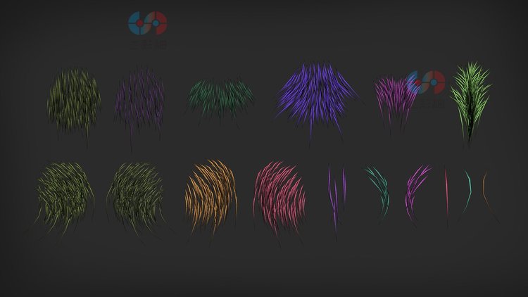 zbrush精细毛皮猫狗动物毛发zb画笔建模设计素材塑形纹理填充笔刷C5592