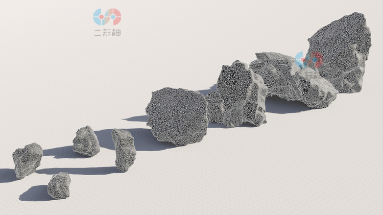 C4D苔藓生物群落地面植物枯木zbrush石头obj模型fbx建模blend素材C5610