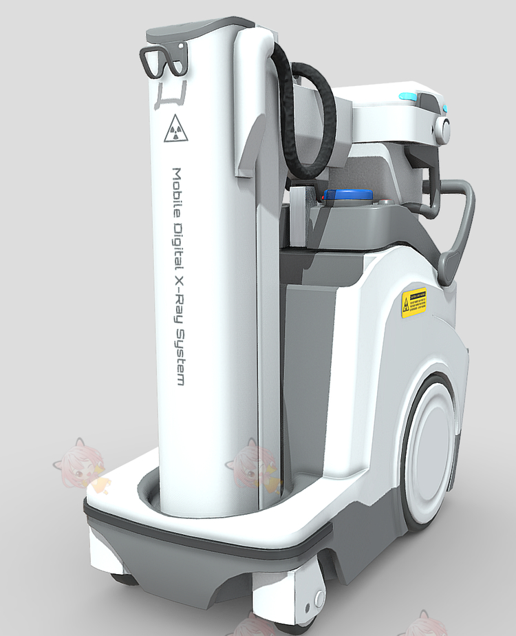 C4D低模写实X射线机光机医疗设备maya设施3D模型blend渲染fbx建模C5619