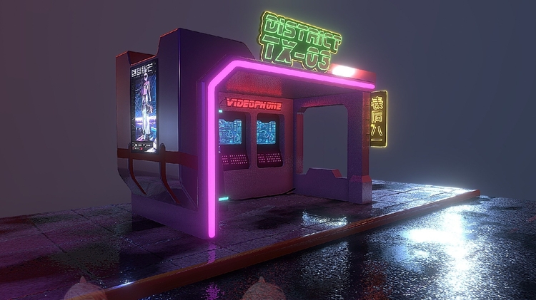 C4D赛博朋克UE5游戏资产3D模型blender渲染fbx建模maya素材gltf C5652