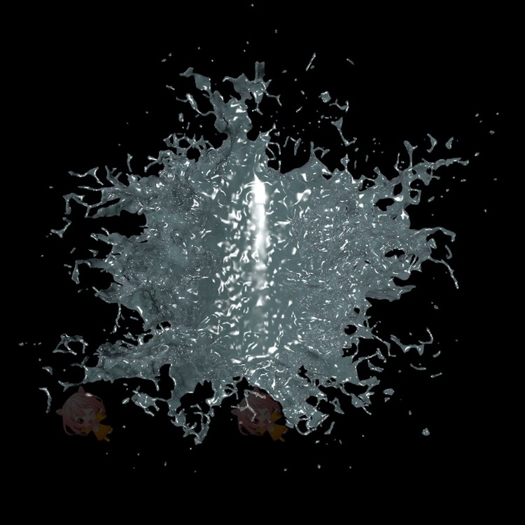 maya白膜月牙形飞溅喷溅液体fbx水花形状C4D模型obj格式3d素材C5665