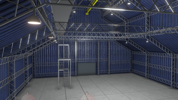 C4D仓库3d模型gltf仓房3D模型blender渲染fbx建模obj设计maya素材C5673