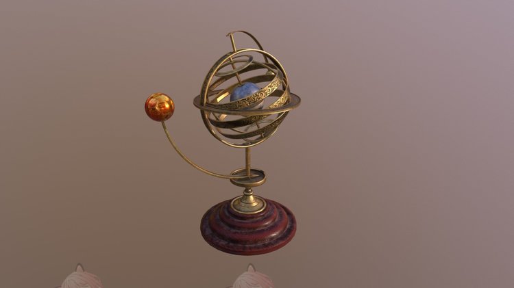 C4D浑天仪游戏资产道具3D模型blender渲染fbx建模obj设计maya素材C5675