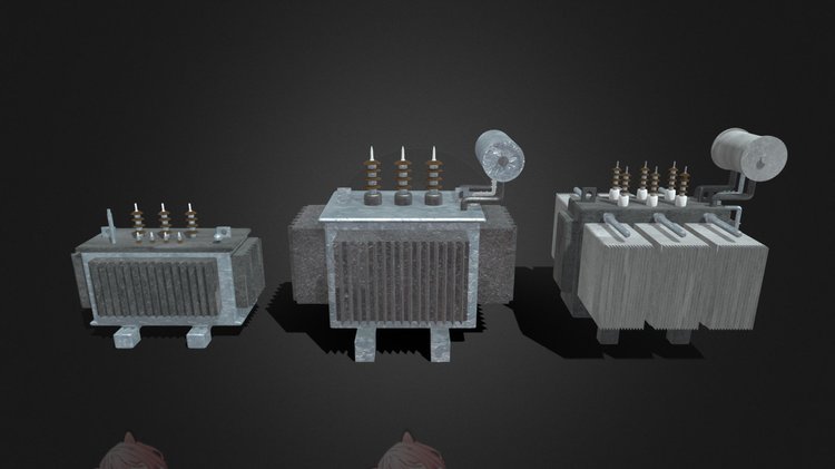 C4D变压器gltf变电箱3D模型blender渲染fbx建模obj设计maya素材C5678