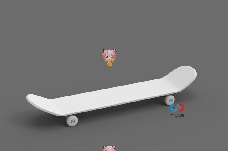C4D白模zbrush运动滑板maya模型FBX建模OBJ格式3D立体blender素材C5694
