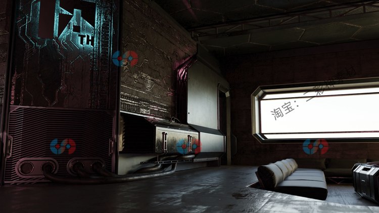 blender未来赛博朋克公寓内部场景室内住宅空间模型建模渲染参考C5893