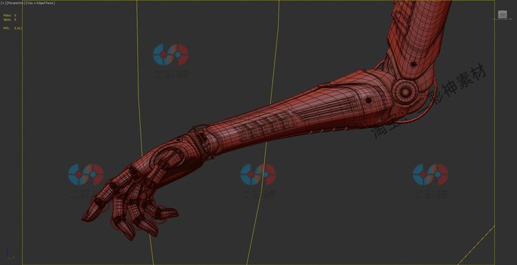 C4D科幻机器人maya女人fbx女性手臂obj机械臂Rigged绑定3Dmax模型 C5921