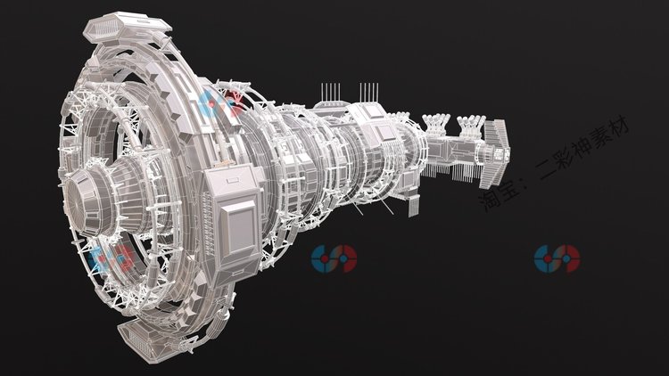 2050年空间站宇宙空间站3D模型C4D渲染fbx建模obj设计maya素材C5922