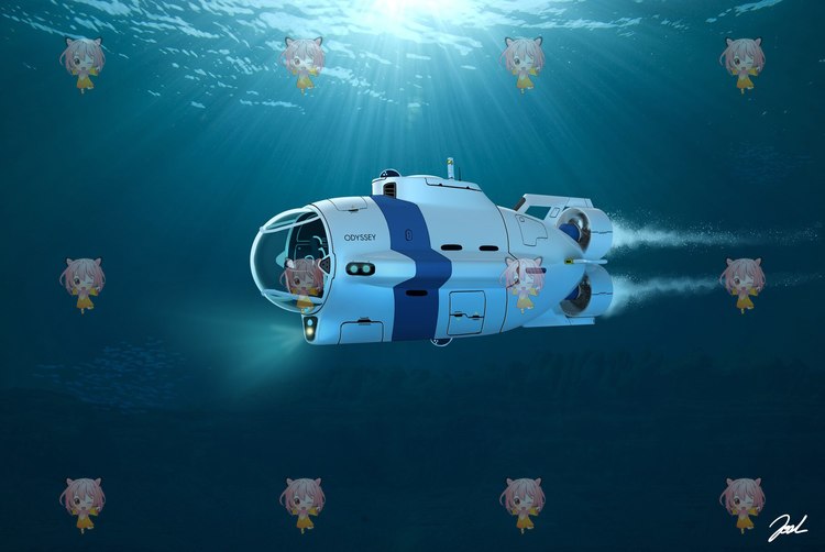 3Dmax卡通奥德赛潜艇C4D深海迷航fbx游戏模型obj海洋maya车辆建模C12002 